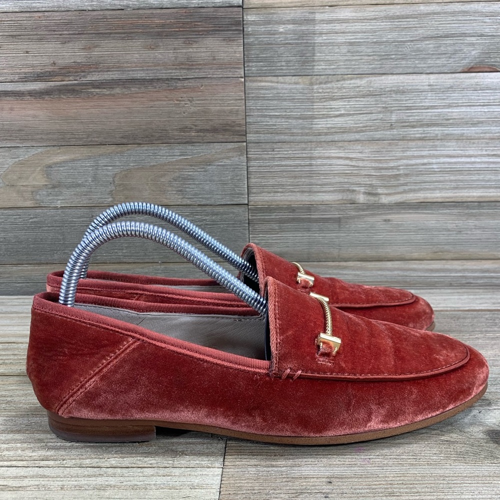 Sam Edelman Loraine Velvet Bit Loafer Canyon Orange Shoes Womens Size 6.5